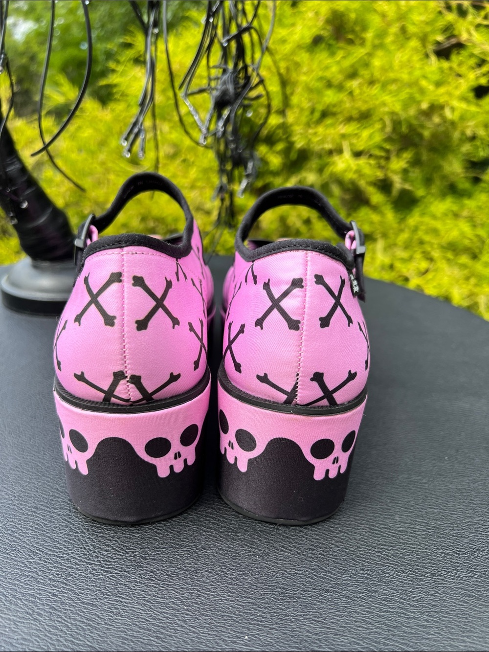 Hot Chocolate Design Chocolaticas® Pink Bones Mary Jane Platform Shoes Halloween - Picture 10 of 17